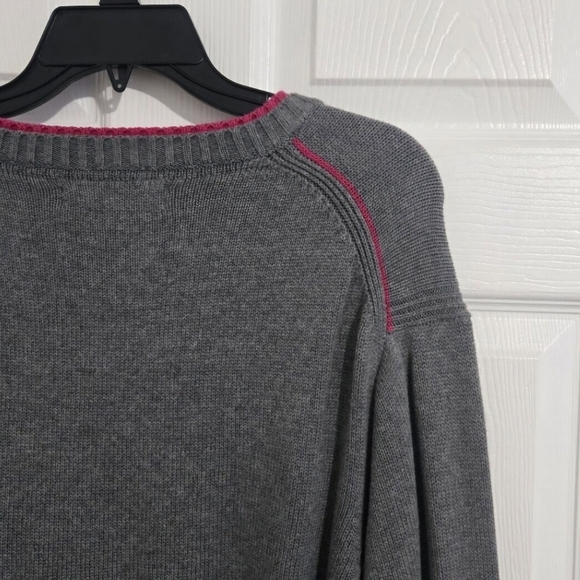 Tommy Hilfiger Vintage Knitted Sweater Unisex L/XL Retro 90s Y2K Gray Cotton - Picture 5 of 11